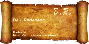 Dan Radamesz névjegykártya
